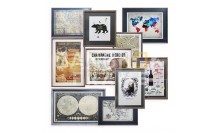 กรอบรูปชุด กรอบรูปภาพแนววินเทจใส่กรอบไม้วอลนัท